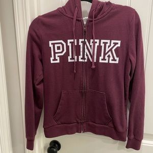 Pink zip up hoodie